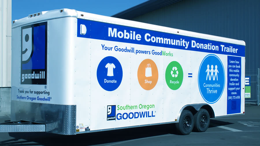 Southern Oregon Goodwill Mobile Donation Trailer